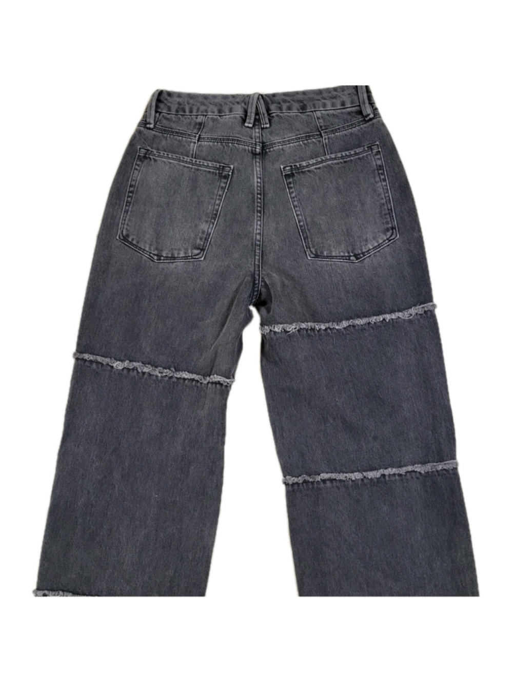 Good American Women's Straight Leg Fray Ankle Gray Jeans 2/26 Waist 26 Inseam 31 - Picture 7 of 11